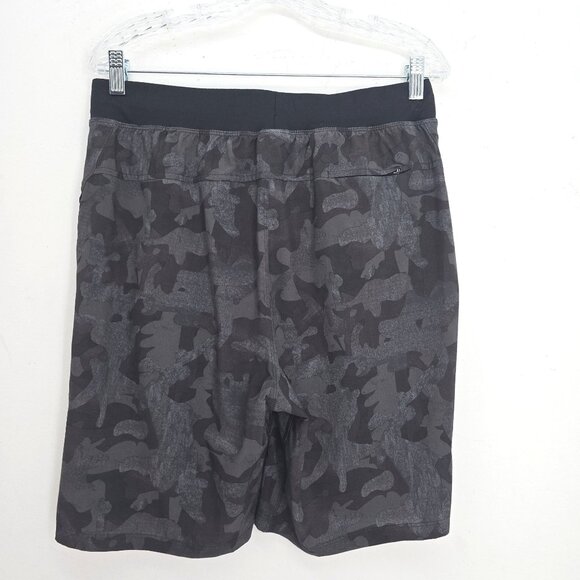Zella Black Grey Zelfex Camo Super Soft Quick Dry Work Out Shorts Men Size M - Picture 4 of 6